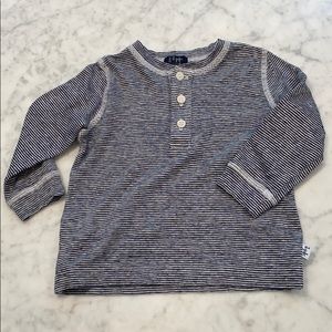 Il Gufo Navy and White Striped Kids Shirt